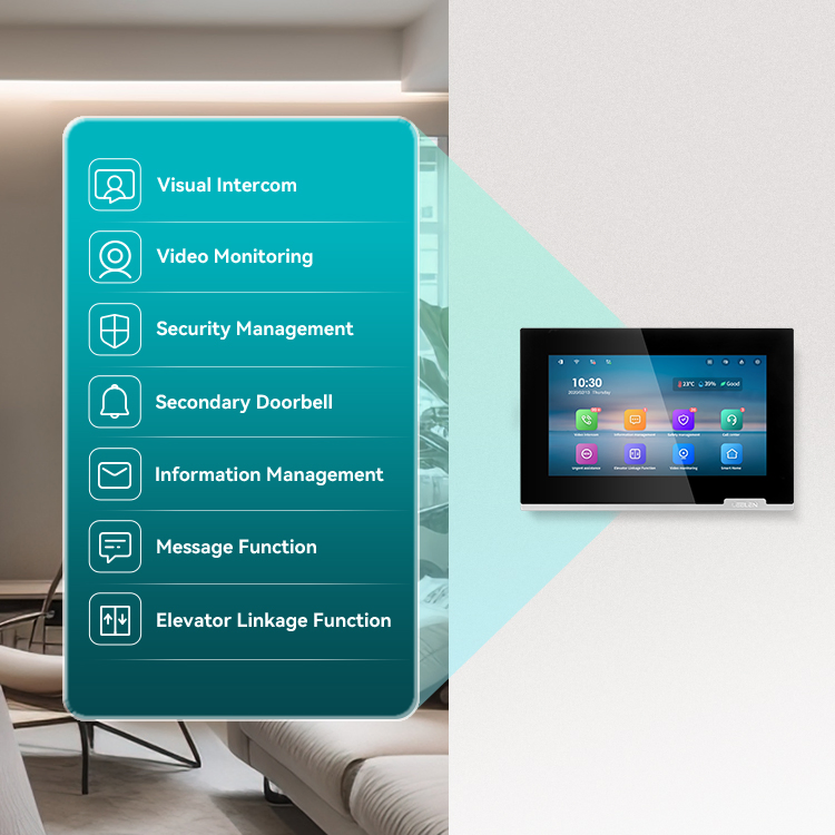 Leelen 7 Inch WiFi Tuya Smart APP Remote Video Doorbell Security Access Control Kit M10&V50 Video Door Phone IP Intercom System