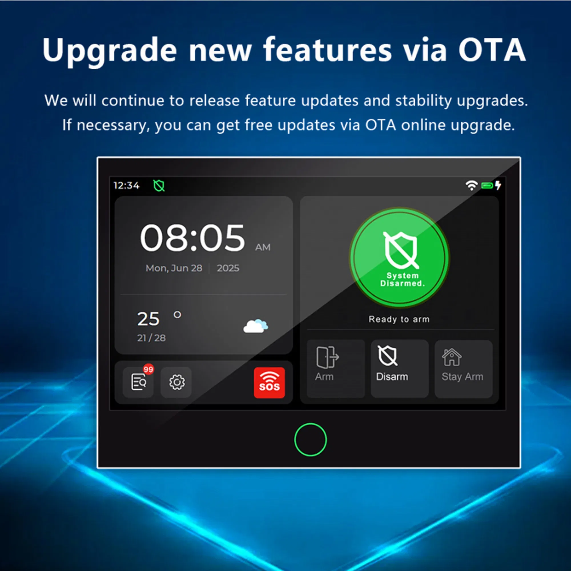 Tuya Smart Home Security Intruder Alarm System Wireless &amp; Wired GSM 4G Battery Backup Portable Smart House Automation