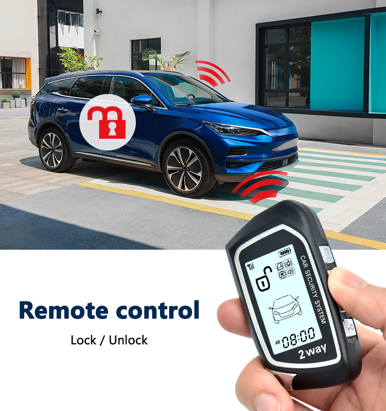 Hot Selling Product Start and Stop 2 Way Voice Car Alarm System Car Central Locking System Car-Safety