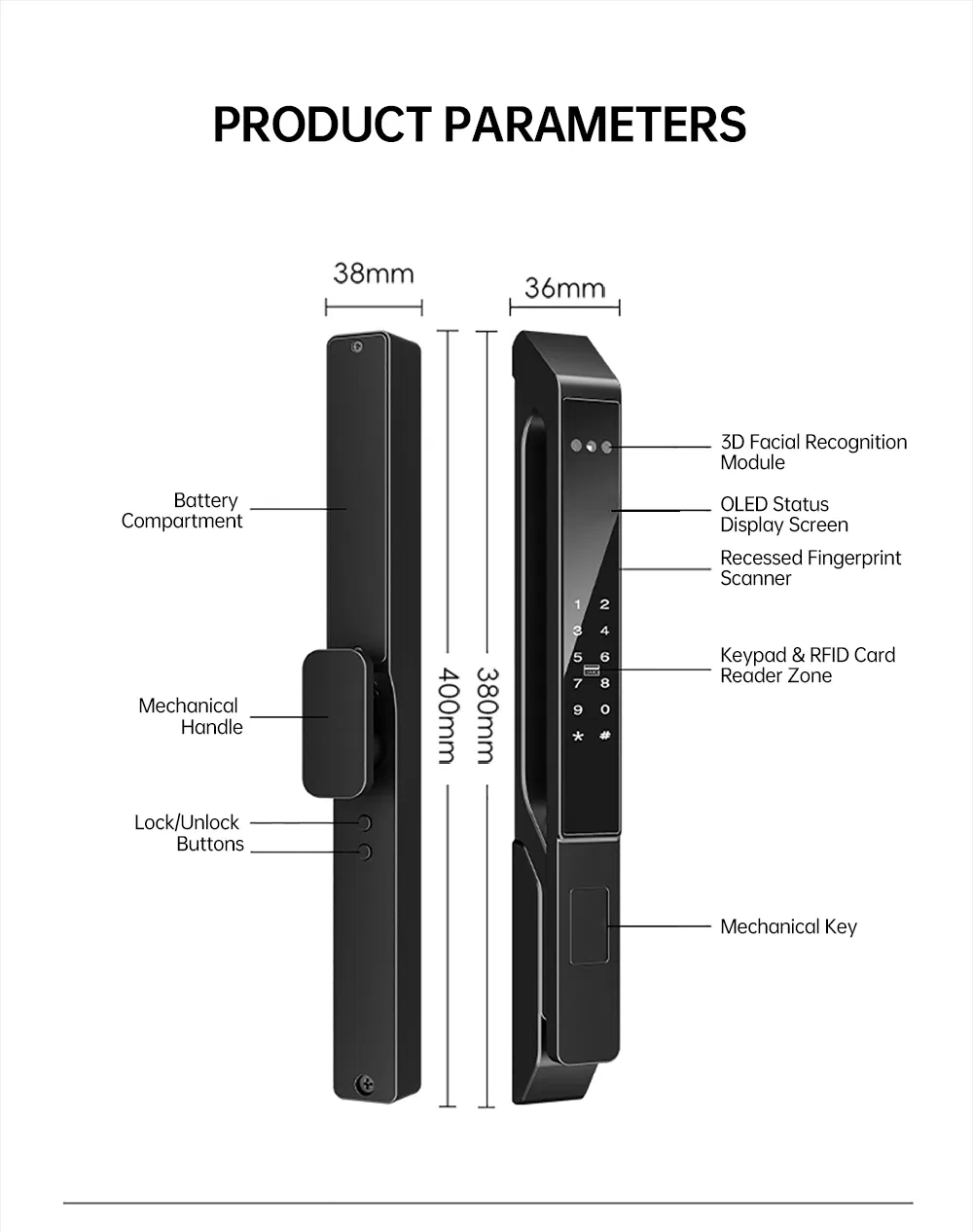 Advanced Smart Lock System for Wooden Doors by Tuya