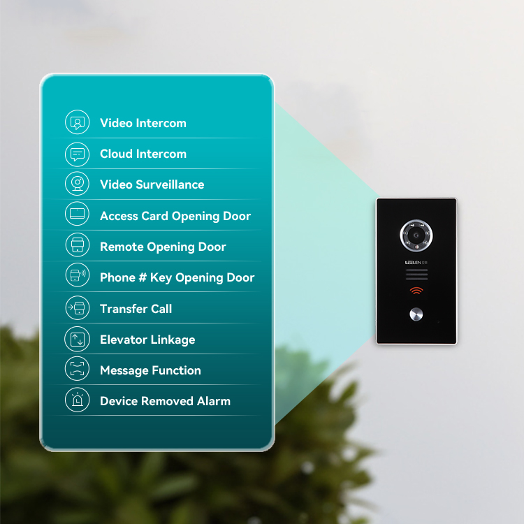 Leelen Custom Made Linux System SIP Door Phone Access Control System TCP / IP Villa Video Audio Intercom System