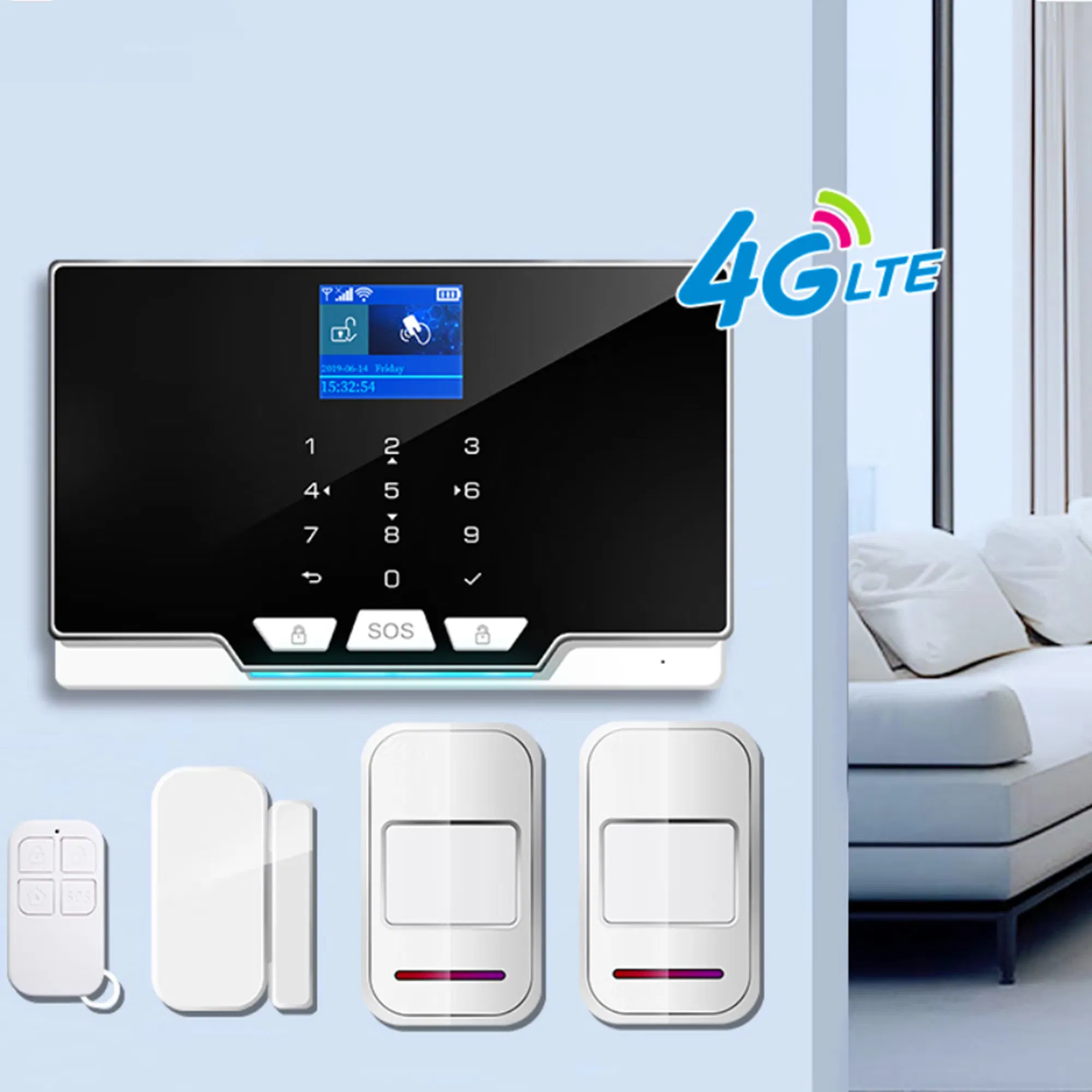 Intelligent Voice Alarm System Cellular Tuya WiFi GSM Wireless Smart Alarm Home Security System