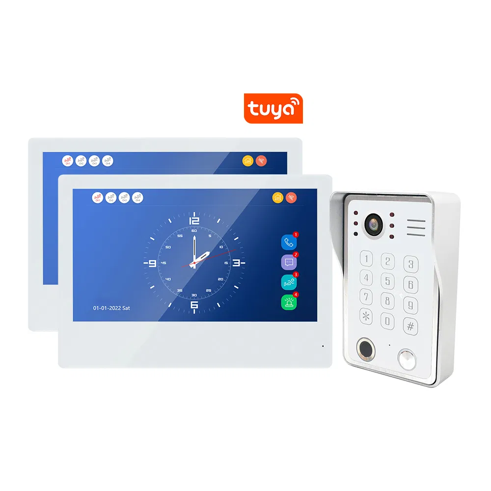 Waterproof Door Entry Intercom Access Door Entry System with Password RFID Card Swipe Unlock Fingerprint Unlock