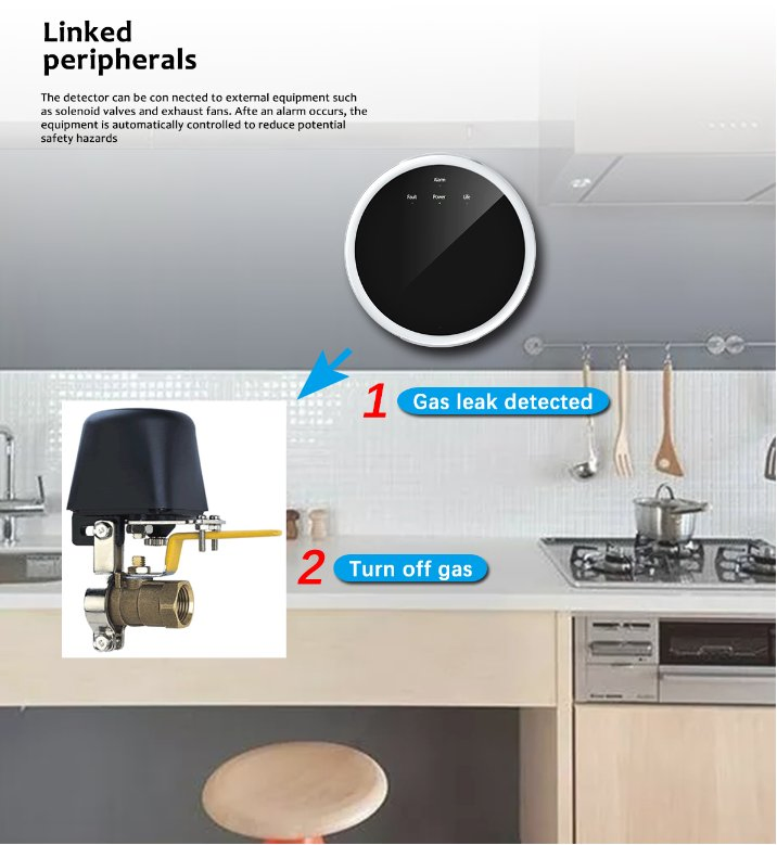 Tuya Wireless Gas Leak Detector Alarm System Smart Home Security