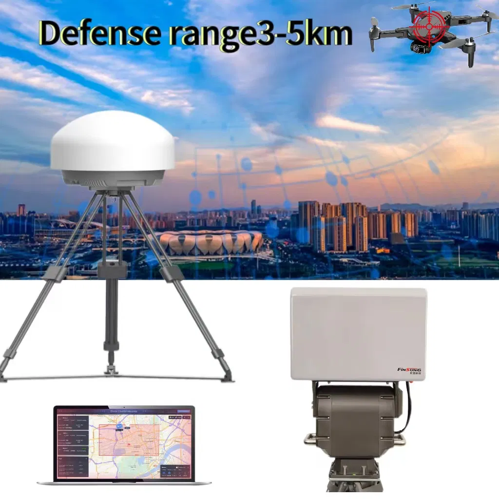 Drone Defense Anti Drone System Integrated with Radar Photoelectric Tracking System Drone Frequency Detector