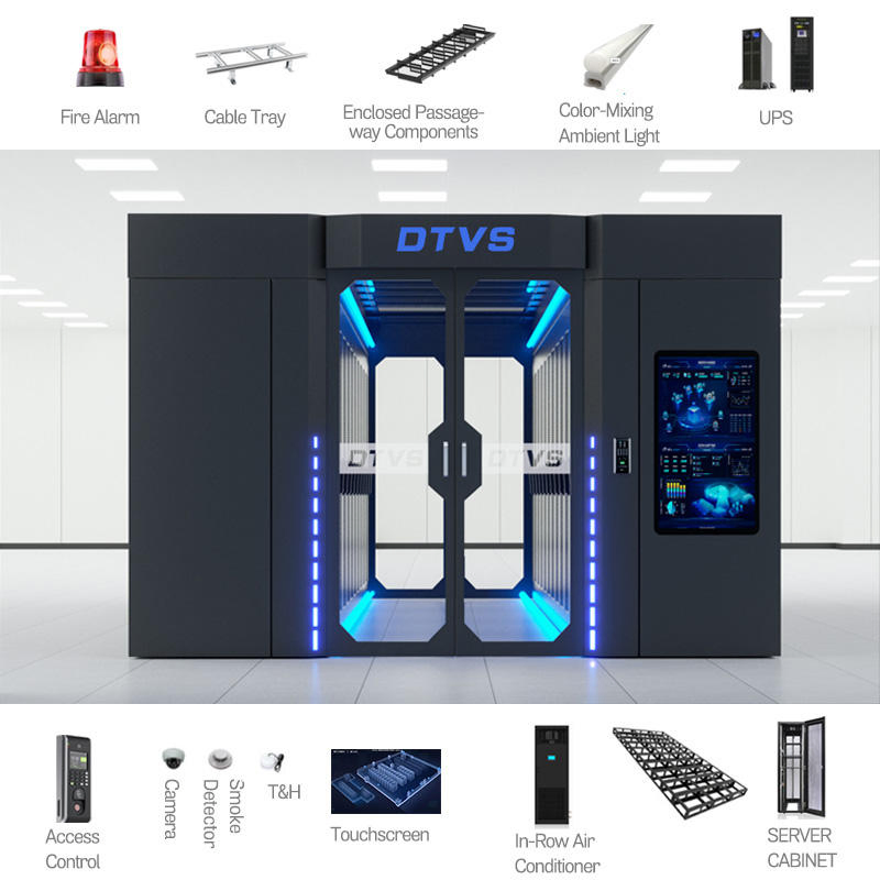 Prefabricated Hot Aisle Cold Aisle Containment System Cloud Data Center Micro-Module