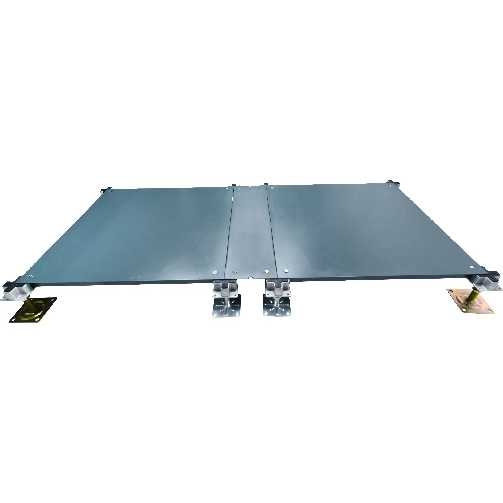 Channeled Steel Grid Raised Floor System with Network Infrastructure Support