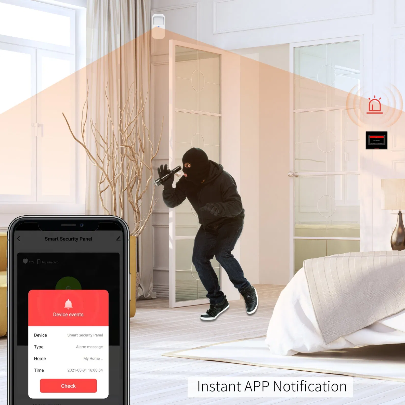 DIY Smart Home Security Alarm System with Mobile APP Connectivity