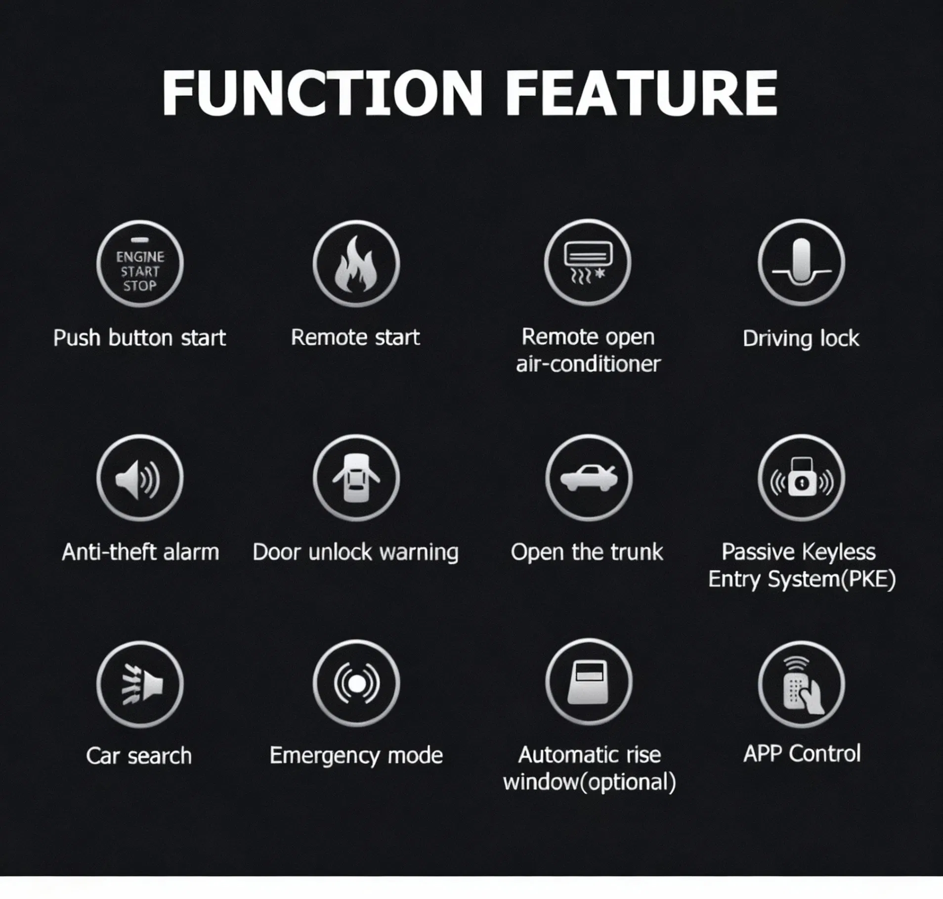 Nto Nts03-Pke Smart Car Alarm System with Central Lock Automation