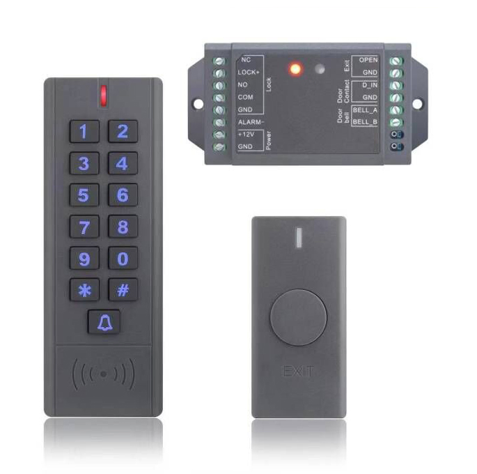 Keypad Waterproof Smart Access Control Kit RFID Door Access Control System with Doorbell Button (S1XD-W)