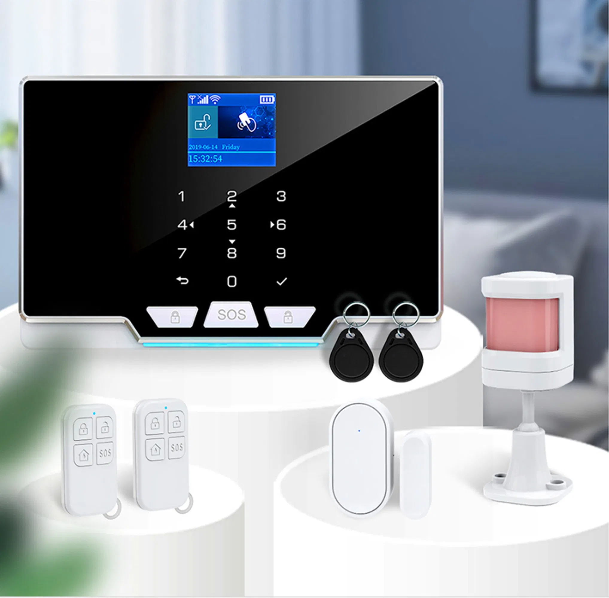 Intelligent Voice Alarm System Cellular Tuya WiFi GSM Wireless Smart Alarm Home Security System