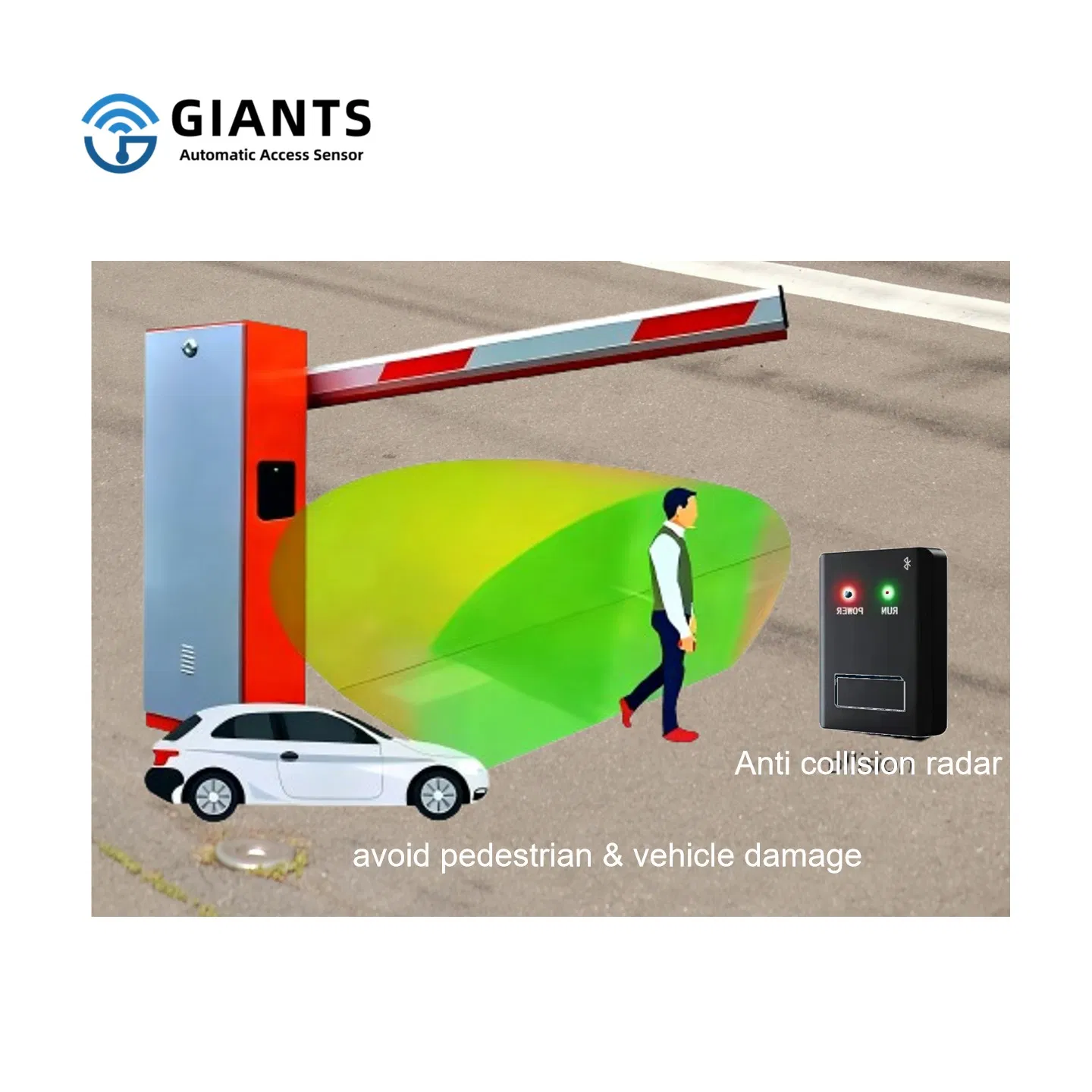 Advanced 80GHz Radar Microwave System for Secure Parking Access Barrier Gate Sensor