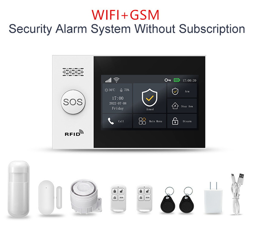 GSM WiFi Tuya Smart Home Security System IoT Home Alarm System Pg-107