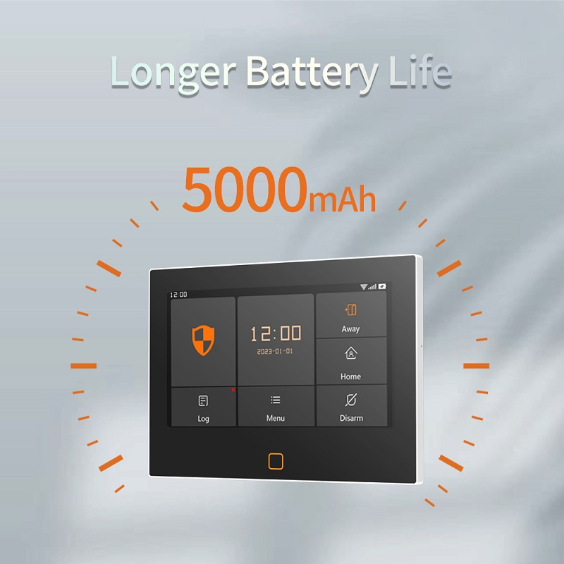 7" Touch Screen Tuya WiFi 4G Home Security Alarm System with Wired Wireless Smart Zones