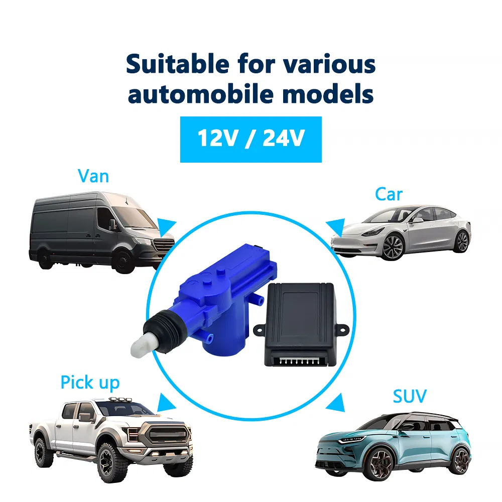 Universal Door Actuator 12V 2 Wire Central Locking Electronic Remote Control Car Door Lock System