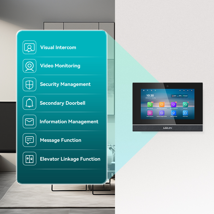 Leelen IP65 Waterproof 7-Inch WiFi Villa Video Intercom System Tuya APP Controls The IR Night Vision Doorbell Kit