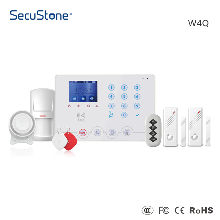 4G+WiFi Tuya Smart Life Alarm System Wireless Home Security System Burglar Alarm with Touch Keypad (YL-007W4t)