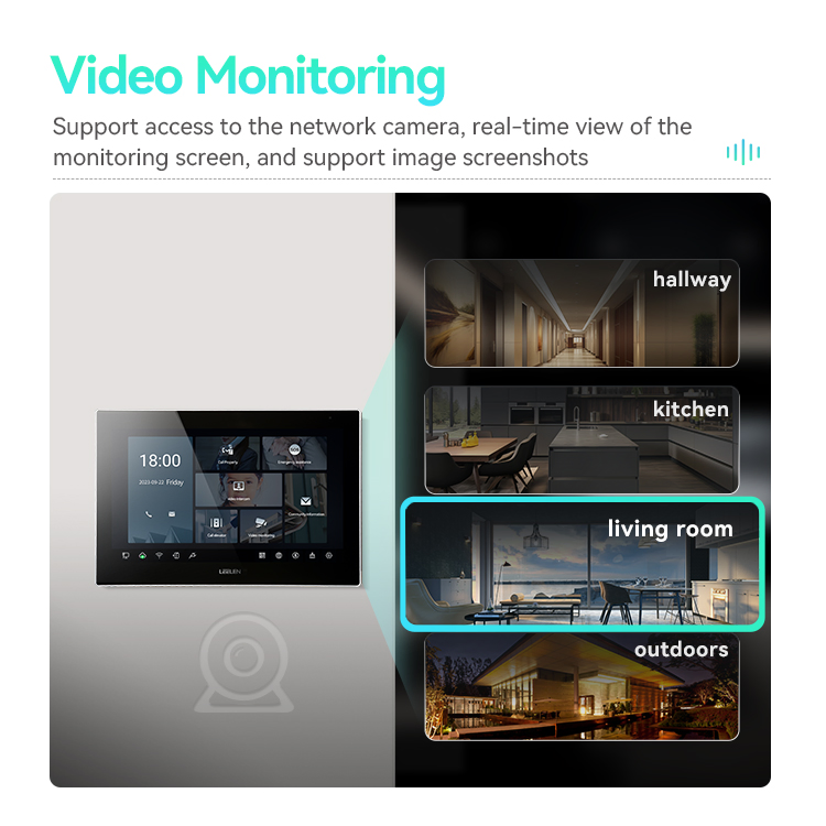 10.1 Inch Multi Apartment SIP Intercom Building Video Intercom System V36 Video Door Phone Access Control Indoor Station