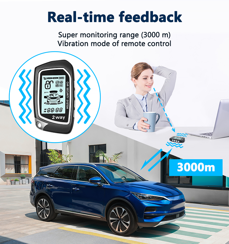 Hot Selling Product Start and Stop 2 Way Voice Car Alarm System Car Central Locking System Car-Safety