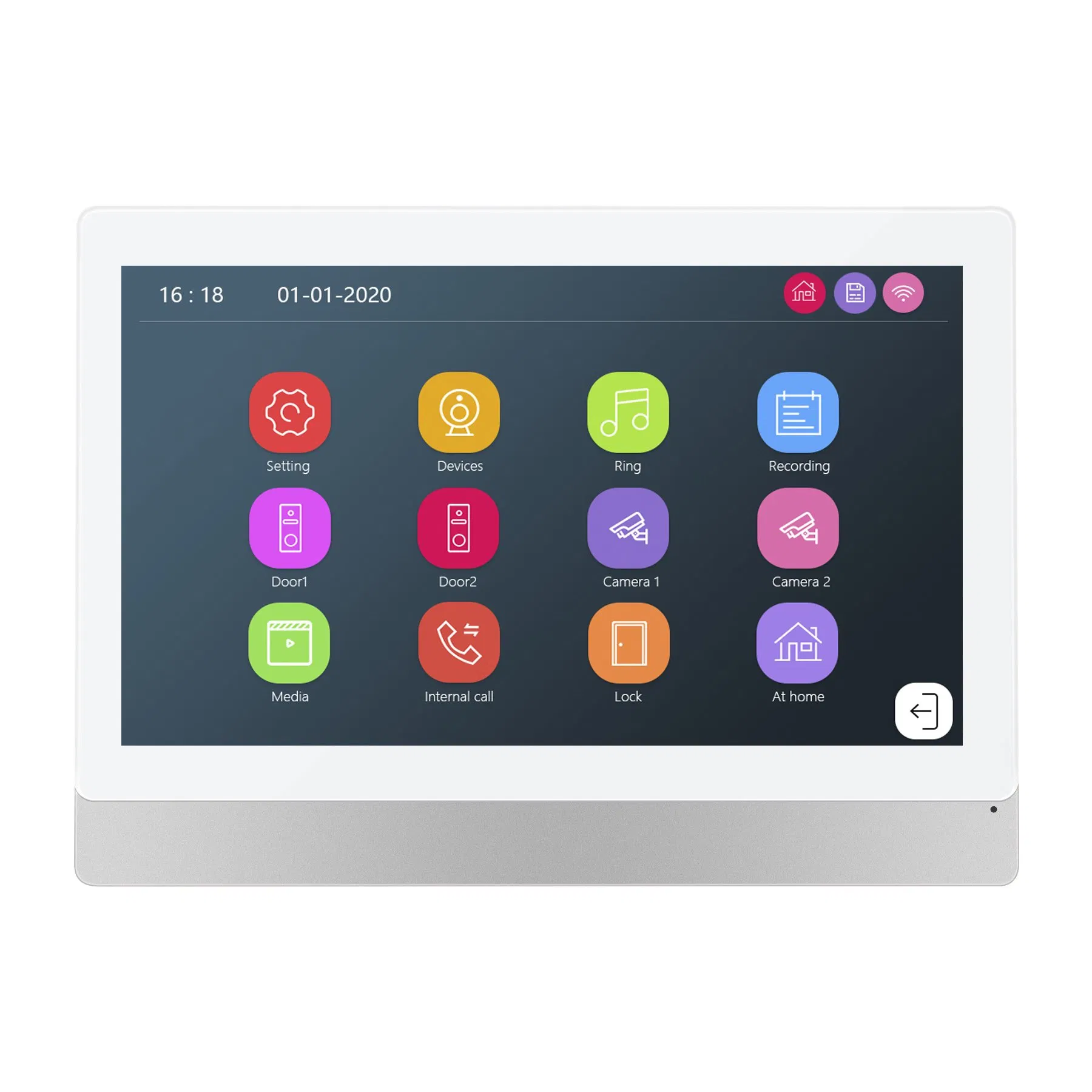 FHD1080p Video Door Phone Intercom Smart Doorbell Door Entry System with Wi-Fi Function