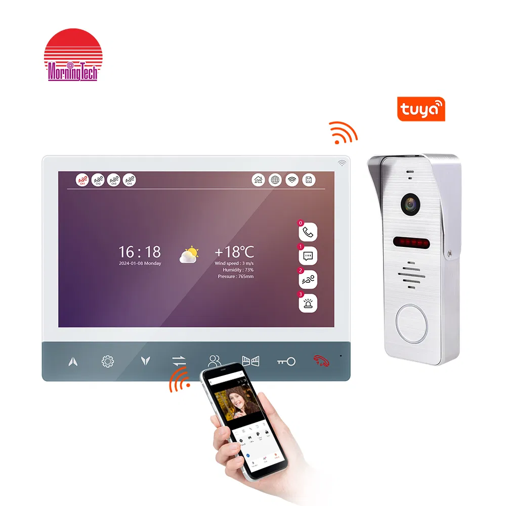 10.1 Inch 1080P Smart Video Entry Intercom System with Doorbell Camera Unlock Home