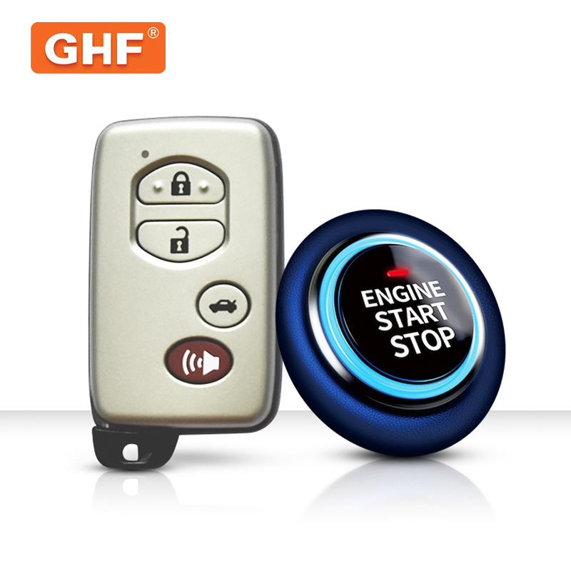 Passive Keyless Remote Engine Smart Start Stop Push Button Keyless Entry Pke Car Alarm System