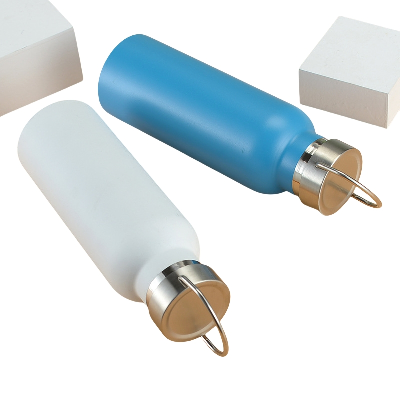 Custom Logo 500ml 750ml Double-Walled Stainless Steel Vacuum Flask Wide Mouth Thermal Insulated Sport Water Bottle Drinkware