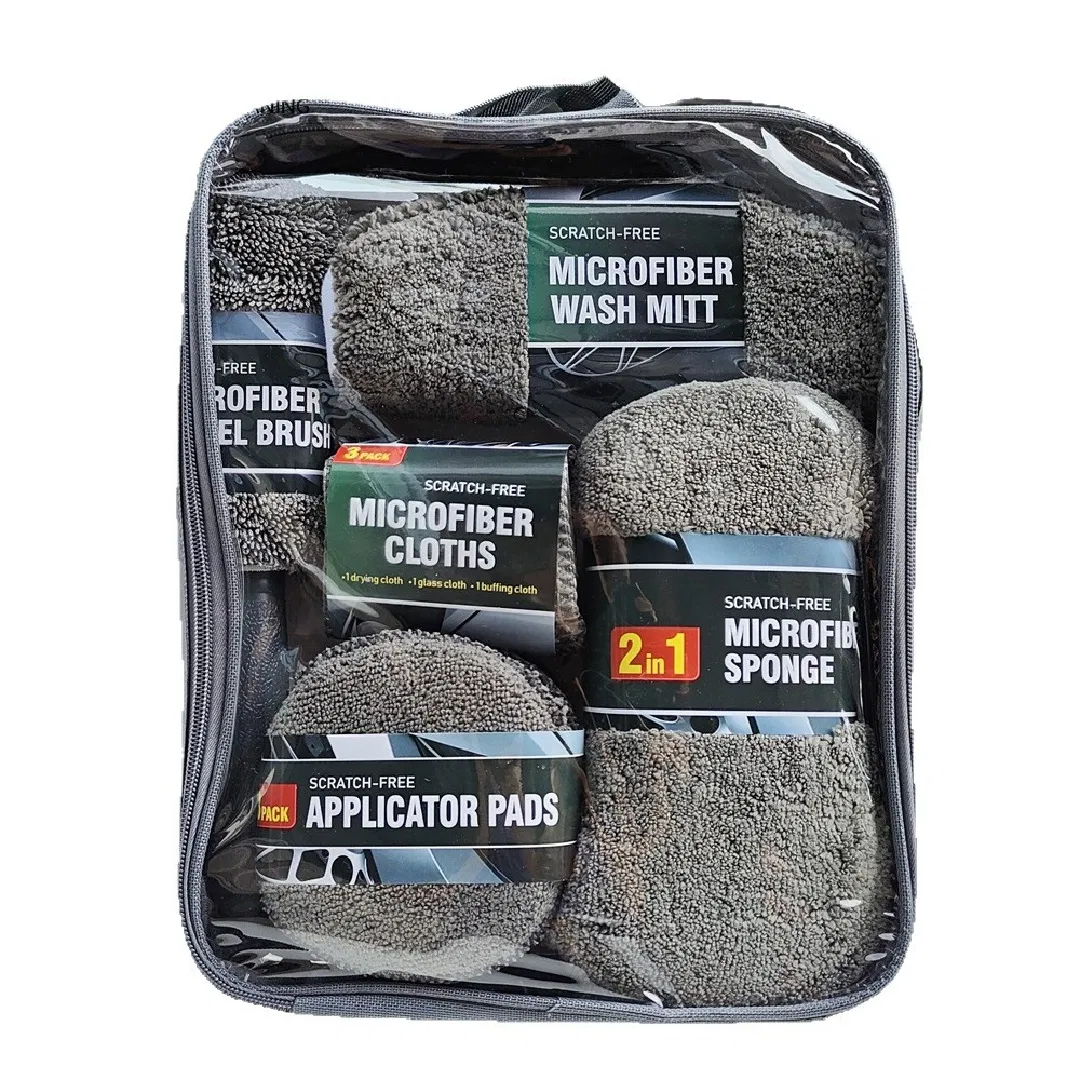 9PCS Car Cleaning Towel Household Washing Wheel Brush Detailing Washing Tools