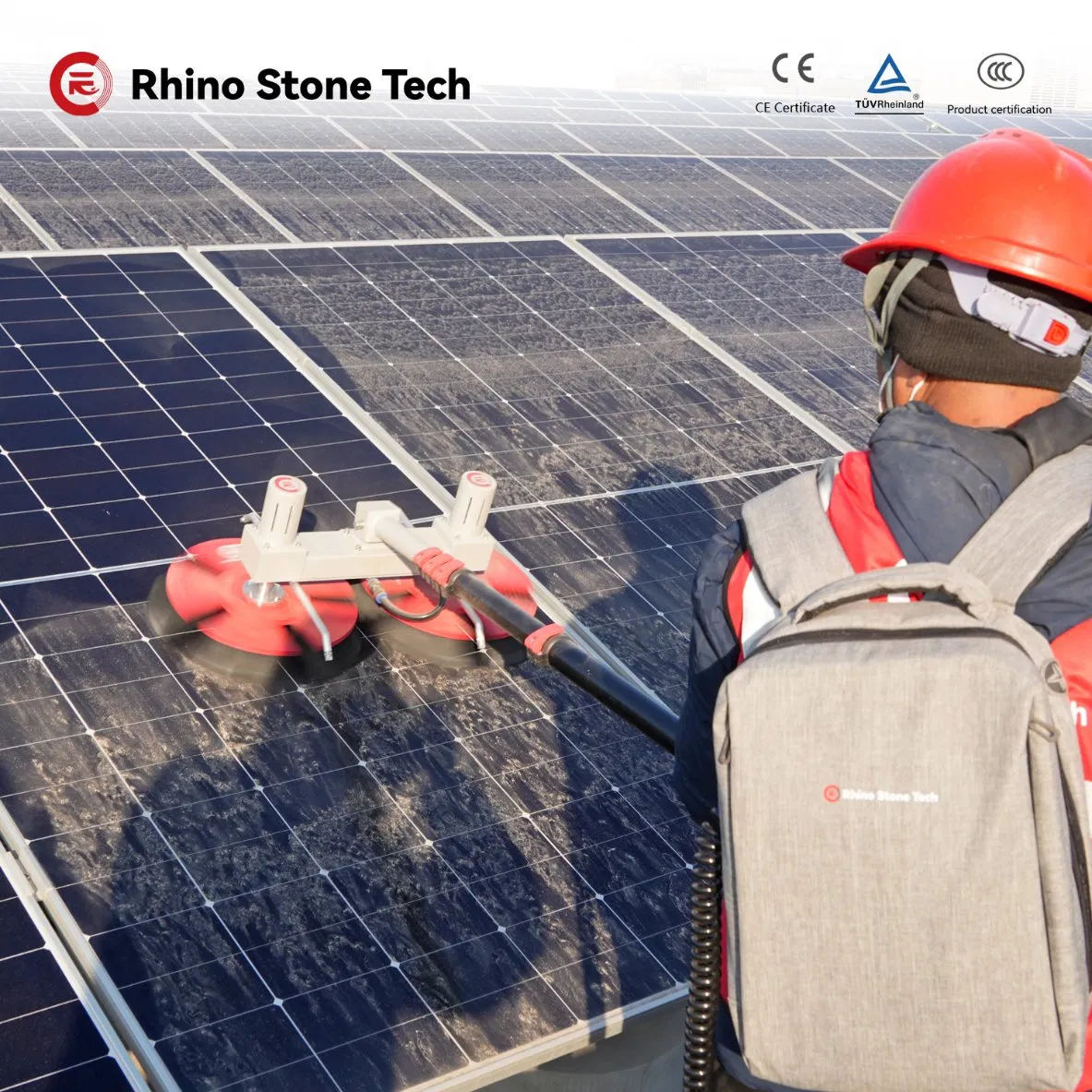 Solar Panel Cleaner Retractable Outdoor Cleaning Tools Lightweight Window Cleaning System