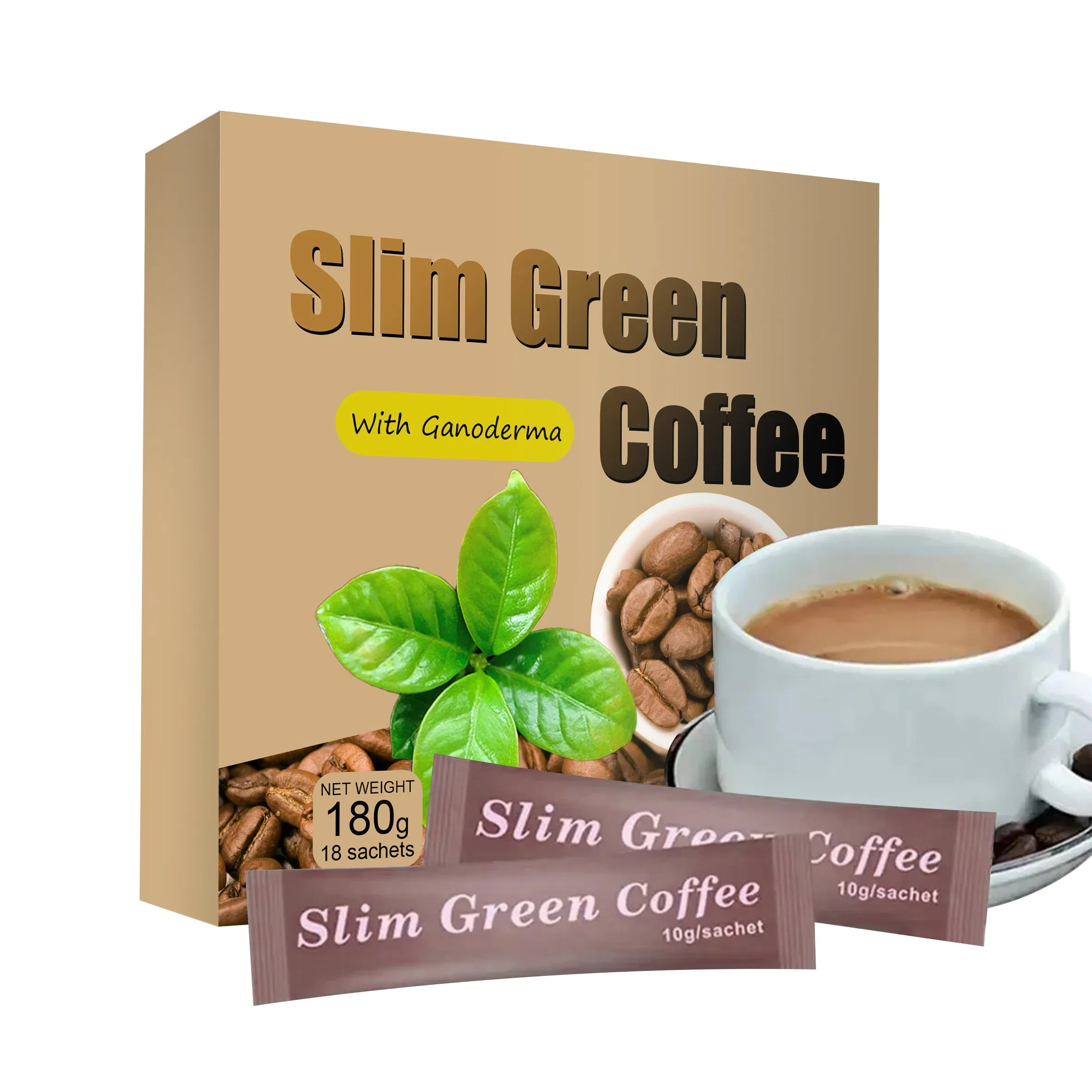OEM/ODM Weight Loss Herbal Instant Weight Loss Slim Fat Burn Green Coffee Collagen Slimming Coffee with Vitamins