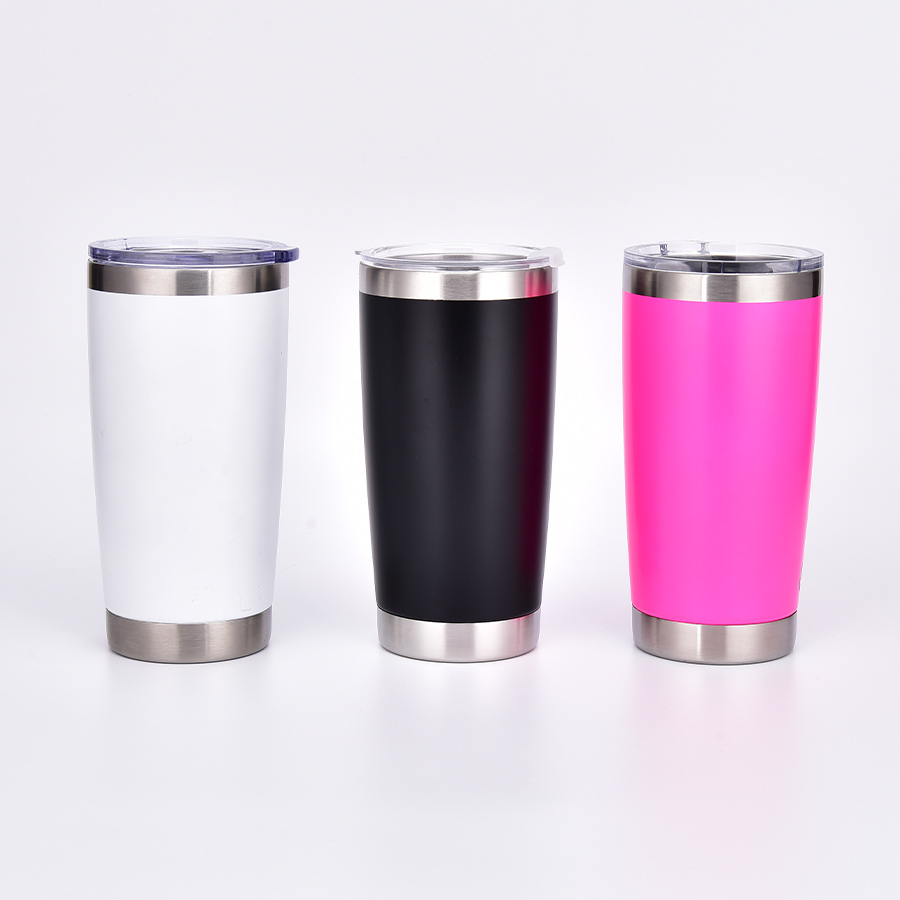Vacuum Insulated Stainless Steel Tumbler Thermo Travel 20oz Coffee Mug Thermal Cup Drinkware with Straw and Lid