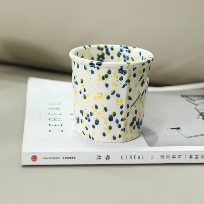 Stylish Speckle Pattern Ceramic Drinkware for Coffee Milk Water Mug