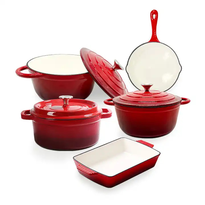 2026top Quality Cast Iron Dutch Oven with Lid Frying Pan Casserole Non Stick Kitchen Cookware