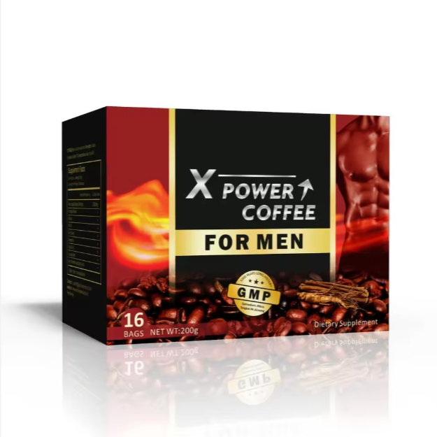 Supplier Natural Herbs Men Powder Energy Black Coffee Increase Energy Improve Physical Strength Men Powder Energy Coffee