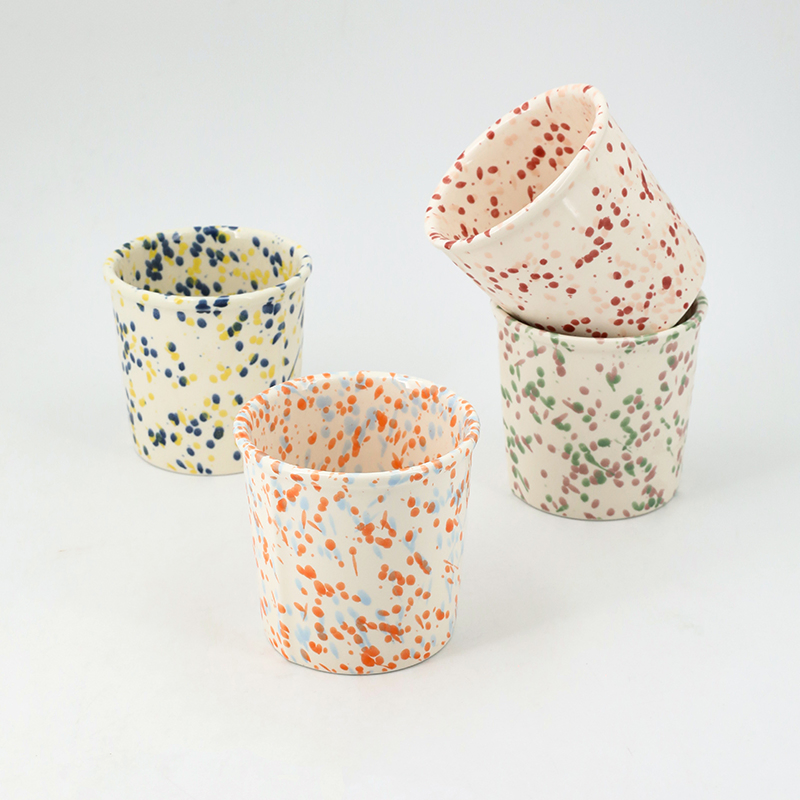 Stylish Speckle Pattern Ceramic Drinkware for Coffee Milk Water Mug