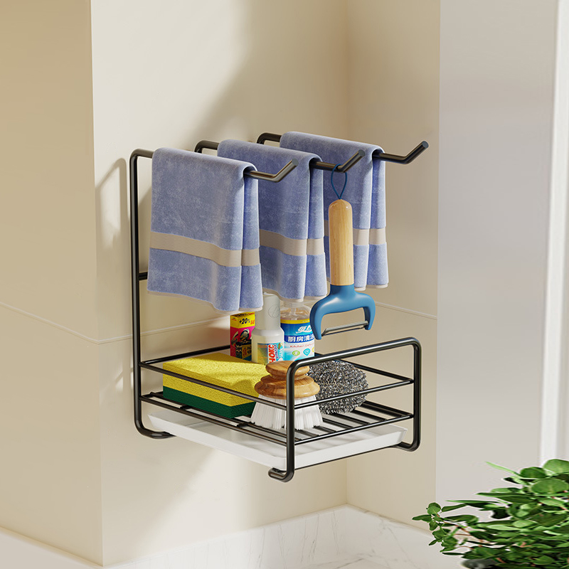 The Newest Self-Adhesive Drainer Drying Rack Kitchen Hardware Sink Caddy Organizer