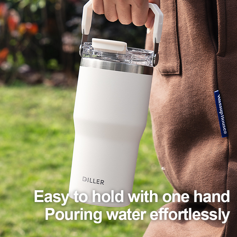 Diller Stainless Steel Vacuum Flask Thermal Cup Travel Mug Outdoor Insulated Tumbler