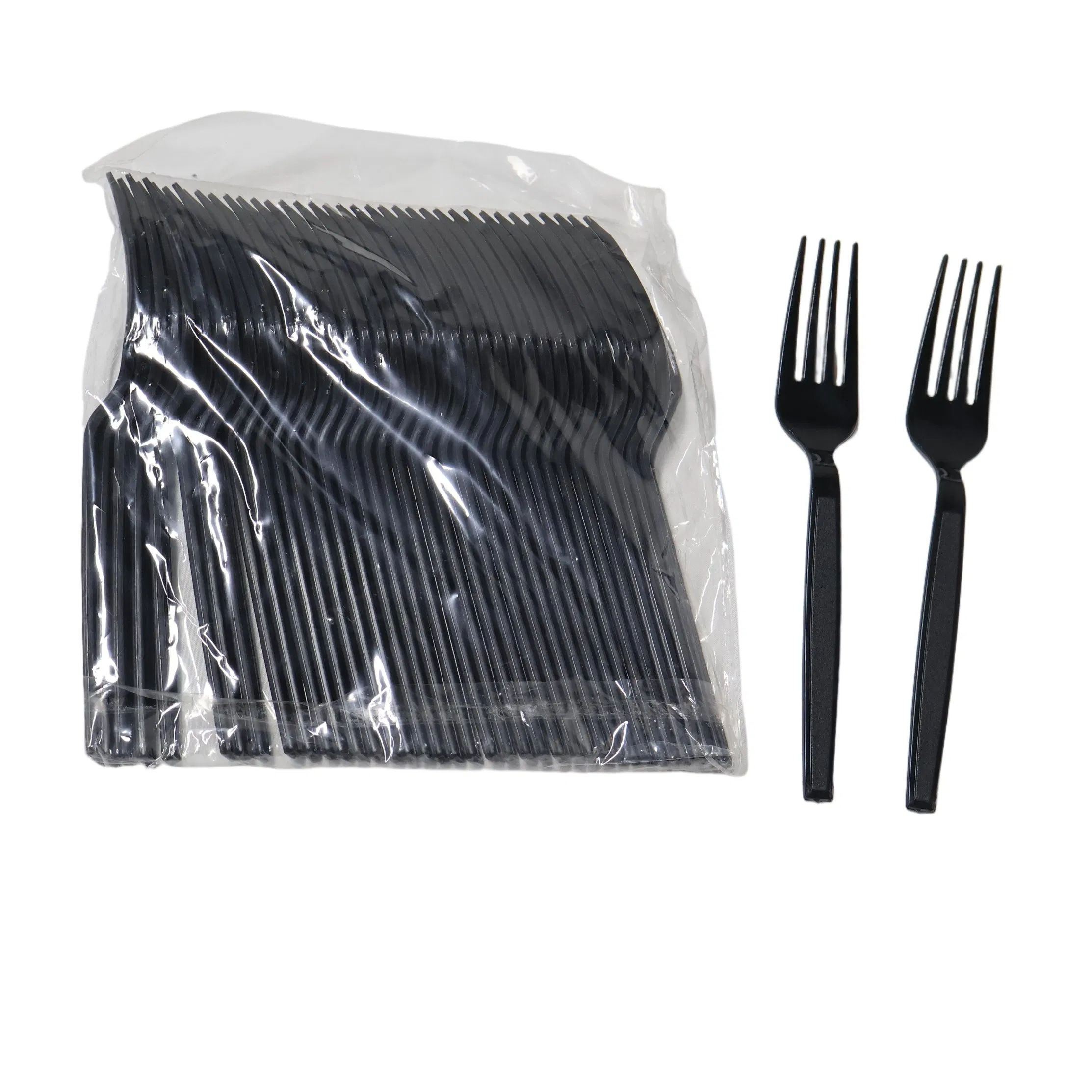 Disposable Clear Plastic Cutlery Sets Disposable PS Fork Spoon Knife Plastic Cutlery in Set PP Napkin Utensiles White Black Transparent Clear