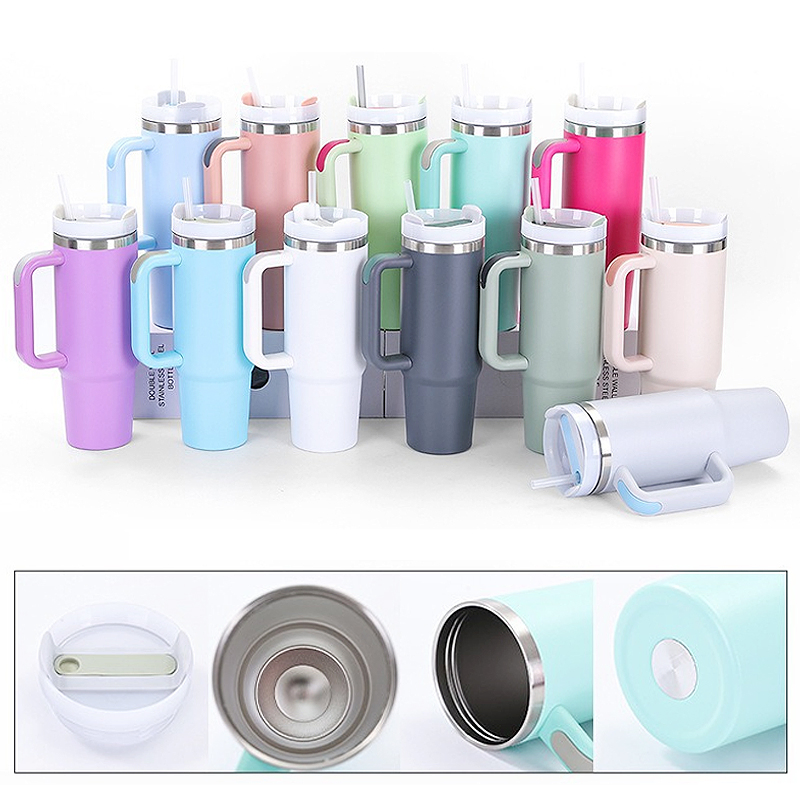 Vacuum Insulated Travel Mug Flowstate Stainless Steel Tumbler with Handle