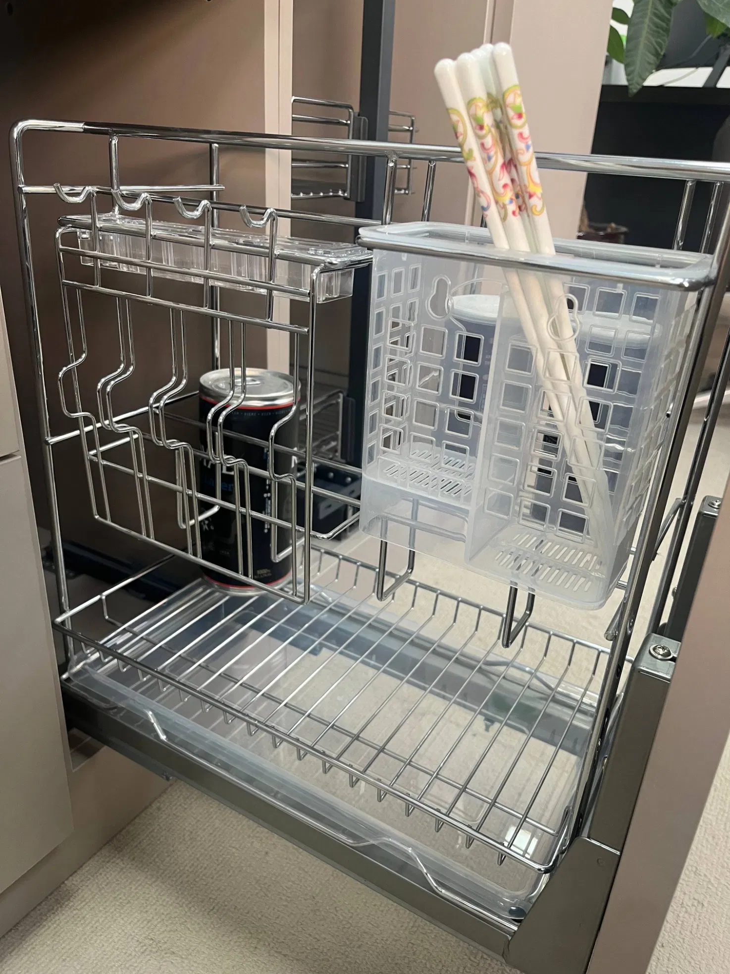 Premium Ironpowder Kitchen Drawer Organizer with Soft Close Feature