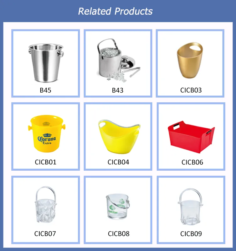 Acrylic Ice Bucket with Handle Detail 2