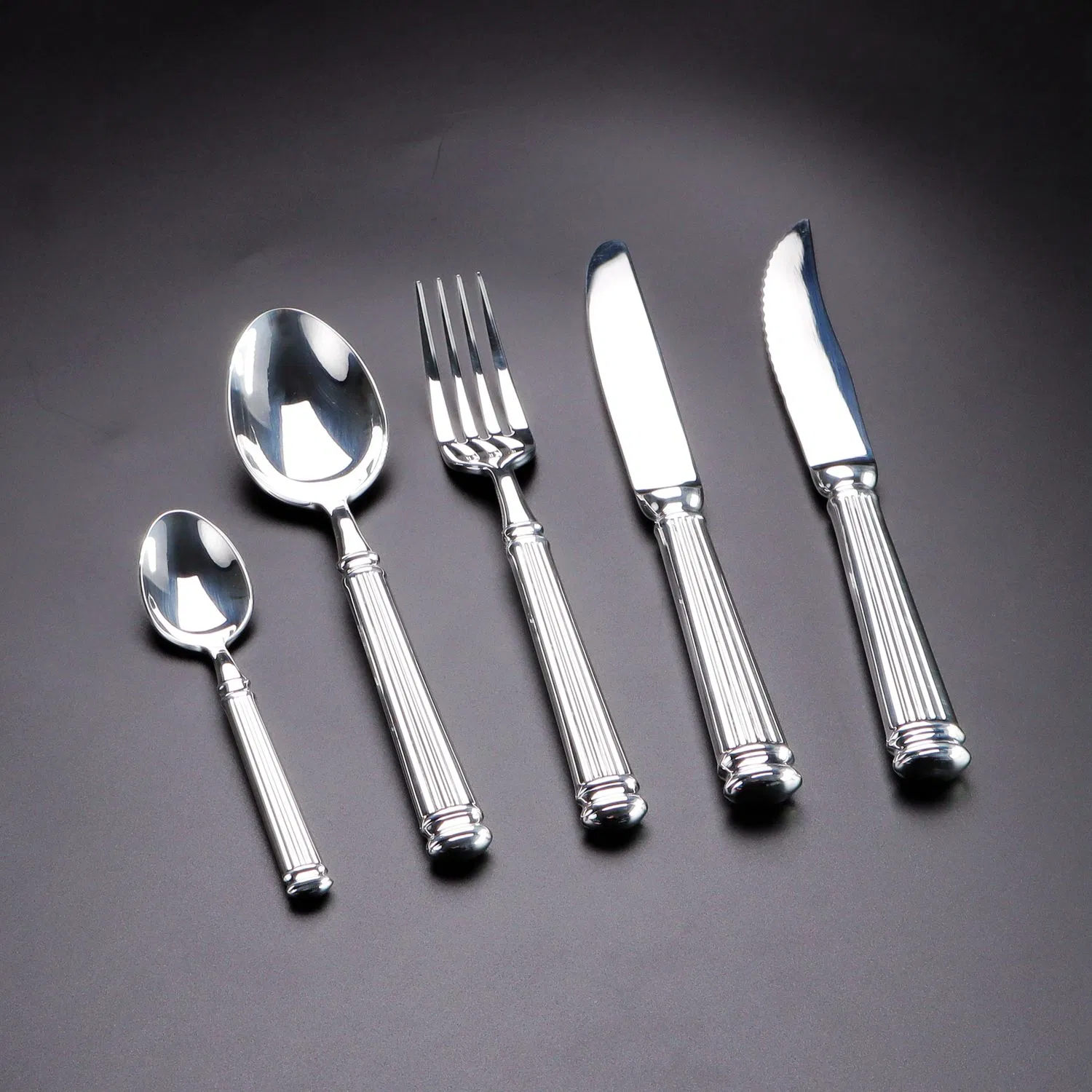 Sterling Silver Plated Vintage Silverware High Quality 18/8 Stainless Steel Cutlery