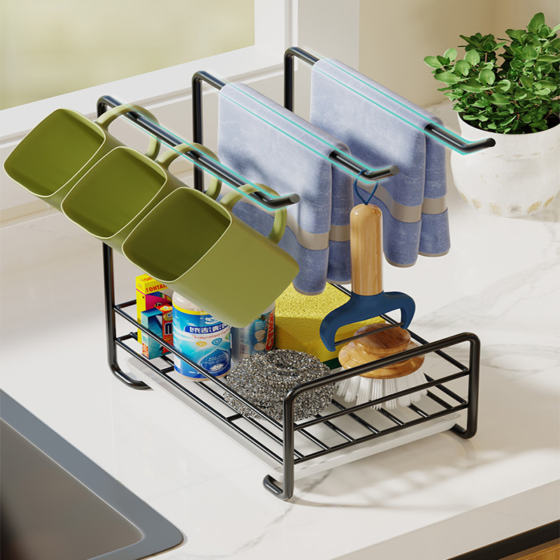 The Newest Self-Adhesive Drainer Drying Rack Kitchen Hardware Sink Caddy Organizer