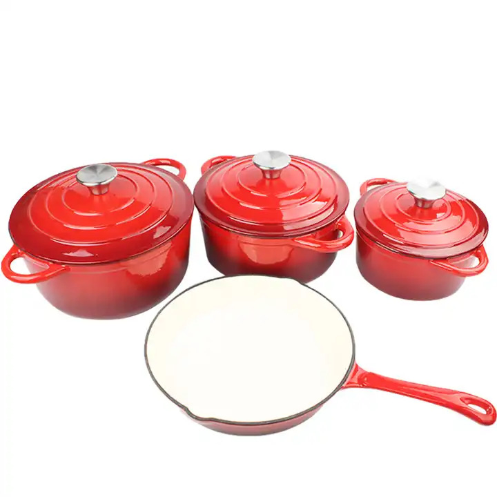 2026top Quality Cast Iron Dutch Oven with Lid Frying Pan Casserole Non Stick Kitchen Cookware