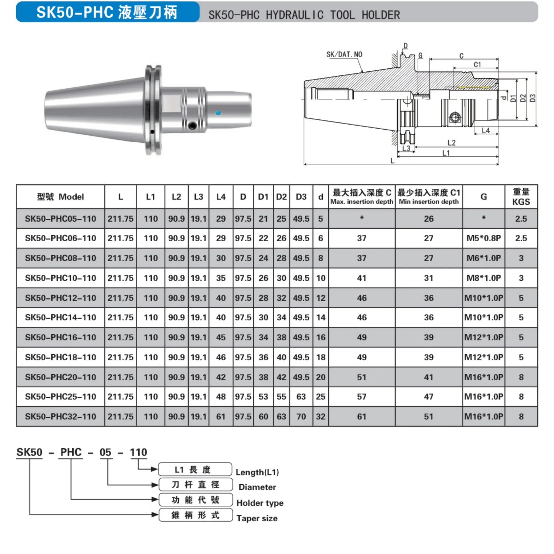 Sk40-Sf10-120CNC Machine Tools Knife Handle Milling Cutter Damping Tool Holder CNC Tool Holder High-Precision CNC Tools CNC Accessories