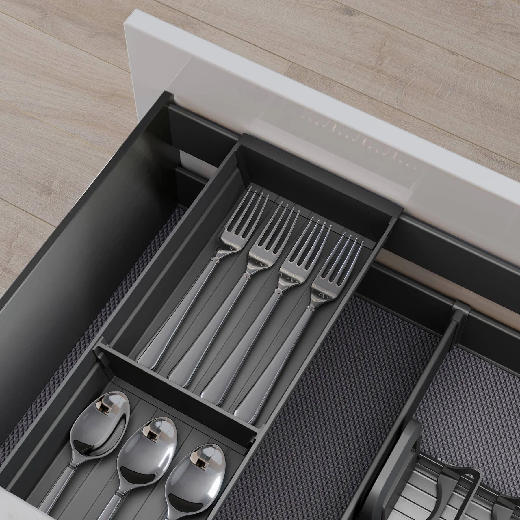 Kitchen Storage System Pull out Drawer Dishes Organizer