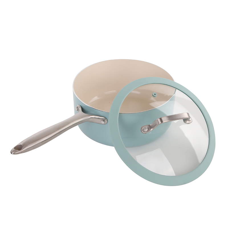 China Factory Price 8PCS Non Stick Ceramic Coating Induction Bottom Aluminum Cookware