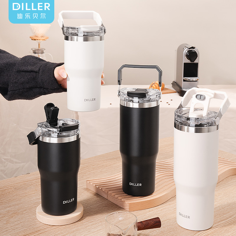 Diller Stainless Steel Vacuum Flask Thermal Cup Travel Mug Outdoor Insulated Tumbler
