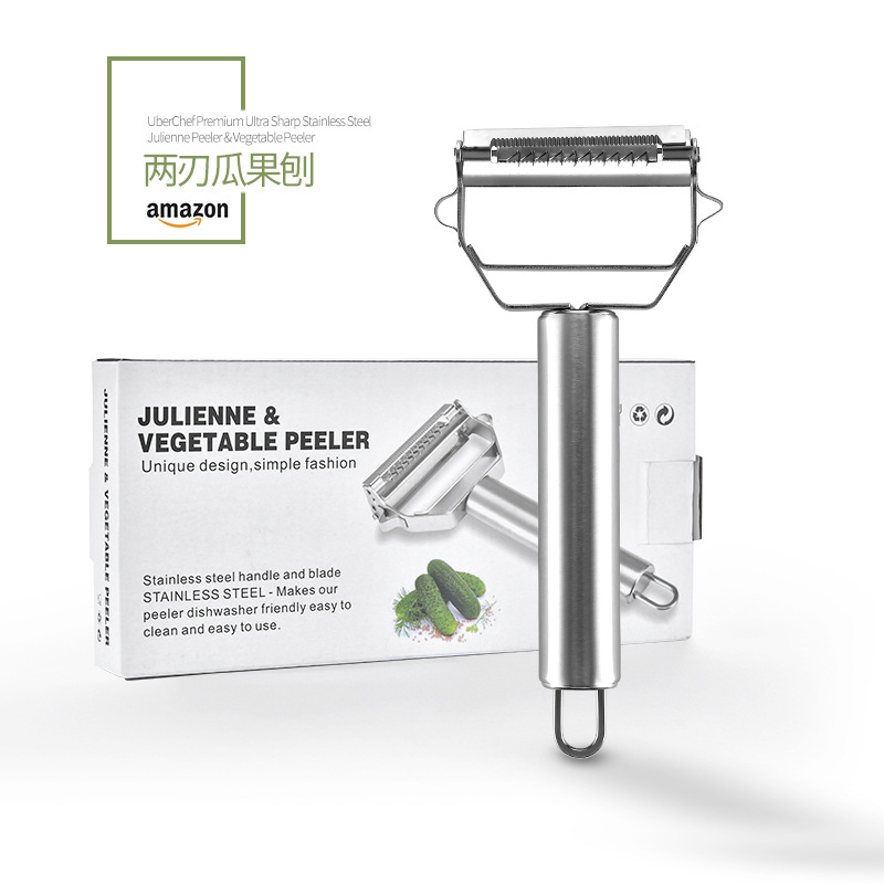 2 in 1 Multi Functional Stainless Steel Fruit Vegetable Grater Paring Knife Kitchen Accessories