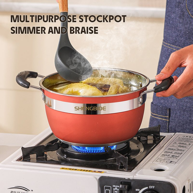 Intensification Stainless Steel Pot Set of 12 Pieces Kitchenware Cookware